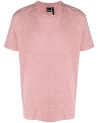 Мужская розовая футболка с круглым вырезом с принтом тай-дай от Blood Brother