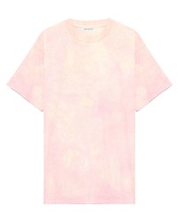 Мужская розовая футболка с круглым вырезом с принтом тай-дай от John Elliott