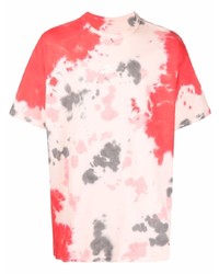 Мужская розовая футболка с круглым вырезом с принтом тай-дай от Nike
