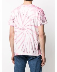Мужская розовая футболка с круглым вырезом с принтом тай-дай от Isabel Marant