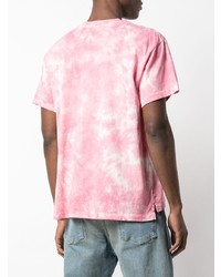 Мужская розовая футболка с круглым вырезом с принтом тай-дай от Lost Daze