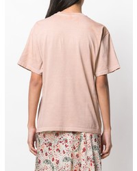 Женская розовая футболка с круглым вырезом с принтом тай-дай от ARIES