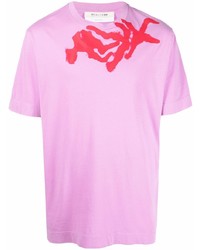 Мужская розовая футболка с круглым вырезом с принтом от 1017 Alyx 9Sm