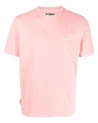 Мужская розовая футболка с круглым вырезом с принтом от AUTRY