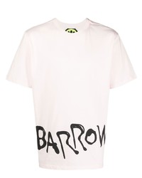 Мужская розовая футболка с круглым вырезом с принтом от BARROW