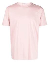 Мужская розовая футболка с круглым вырезом с принтом от C.P. Company