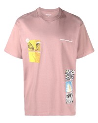 Мужская розовая футболка с круглым вырезом с принтом от Carhartt WIP