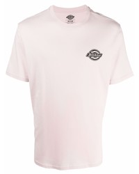 Мужская розовая футболка с круглым вырезом с принтом от Dickies Construct