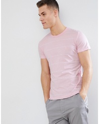 Мужская розовая футболка с круглым вырезом с принтом от French Connection