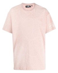 Мужская розовая футболка с круглым вырезом с принтом от Haculla
