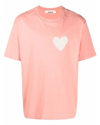 Мужская розовая футболка с круглым вырезом с принтом от Haikure