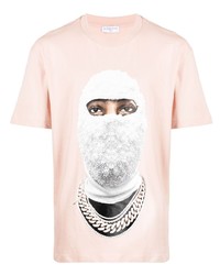 Мужская розовая футболка с круглым вырезом с принтом от Ih Nom Uh Nit