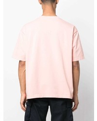 Мужская розовая футболка с круглым вырезом с принтом от Ambush