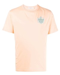Мужская розовая футболка с круглым вырезом с принтом от MAISON KITSUNÉ