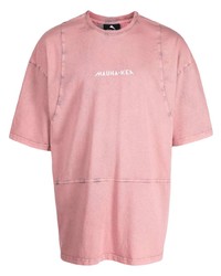 Мужская розовая футболка с круглым вырезом с принтом от Mauna Kea
