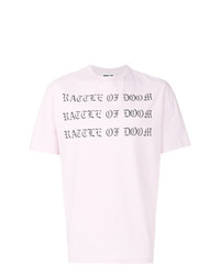 Мужская розовая футболка с круглым вырезом с принтом от McQ Alexander McQueen