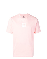 Мужская розовая футболка с круглым вырезом с принтом от New Balance
