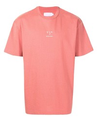 Мужская розовая футболка с круглым вырезом с принтом от Off Duty