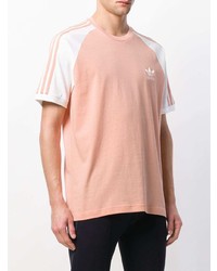 Мужская розовая футболка с круглым вырезом с принтом от adidas