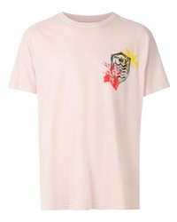 Мужская розовая футболка с круглым вырезом с принтом от OSKLEN