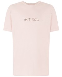 Мужская розовая футболка с круглым вырезом с принтом от OSKLEN