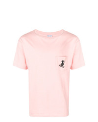 Мужская розовая футболка с круглым вырезом с принтом от Paterson.
