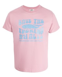 Мужская розовая футболка с круглым вырезом с принтом от Phipps