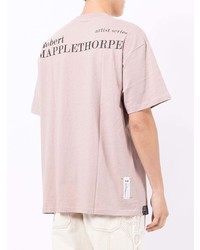 Мужская розовая футболка с круглым вырезом с принтом от Izzue