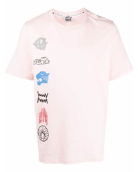 Мужская розовая футболка с круглым вырезом с принтом от Puma