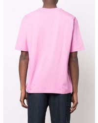 Мужская розовая футболка с круглым вырезом с принтом от Levi's