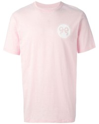 Мужская розовая футболка с круглым вырезом с принтом от Soulland