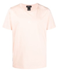 Мужская розовая футболка с круглым вырезом с принтом от Stone Island Shadow Project