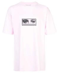 Мужская розовая футболка с круглым вырезом с принтом от The Celect