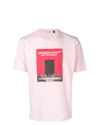 Мужская розовая футболка с круглым вырезом с принтом от Undercover