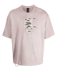 Мужская розовая футболка с круглым вырезом с принтом от VAL KRISTOPHE