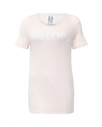 Женская розовая футболка с круглым вырезом с принтом от Zoe Karssen