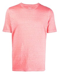 Мужская розовая футболка с круглым вырезом от 120% Lino