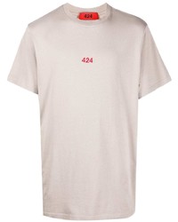 Мужская розовая футболка с круглым вырезом от 424