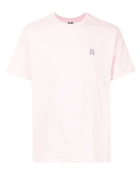 Мужская розовая футболка с круглым вырезом от A Bathing Ape