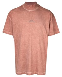 Мужская розовая футболка с круглым вырезом от A-Cold-Wall*
