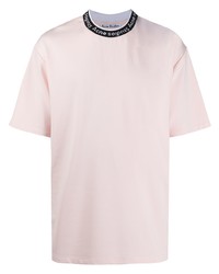 Мужская розовая футболка с круглым вырезом от Acne Studios