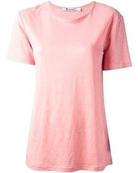 Женская розовая футболка с круглым вырезом от Alexander Wang