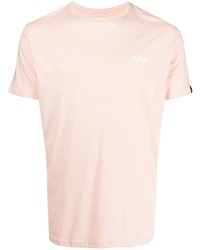 Мужская розовая футболка с круглым вырезом от Alpha Industries
