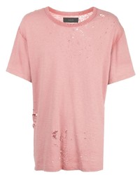 Мужская розовая футболка с круглым вырезом от Amiri