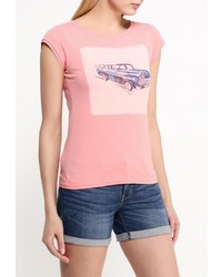 Женская розовая футболка с круглым вырезом от Animal