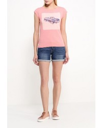 Женская розовая футболка с круглым вырезом от Animal