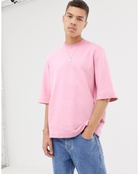 Мужская розовая футболка с круглым вырезом от ASOS WHITE