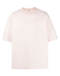 Мужская розовая футболка с круглым вырезом от Auralee