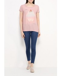 Женская розовая футболка с круглым вырезом от Baon