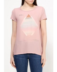 Женская розовая футболка с круглым вырезом от Baon